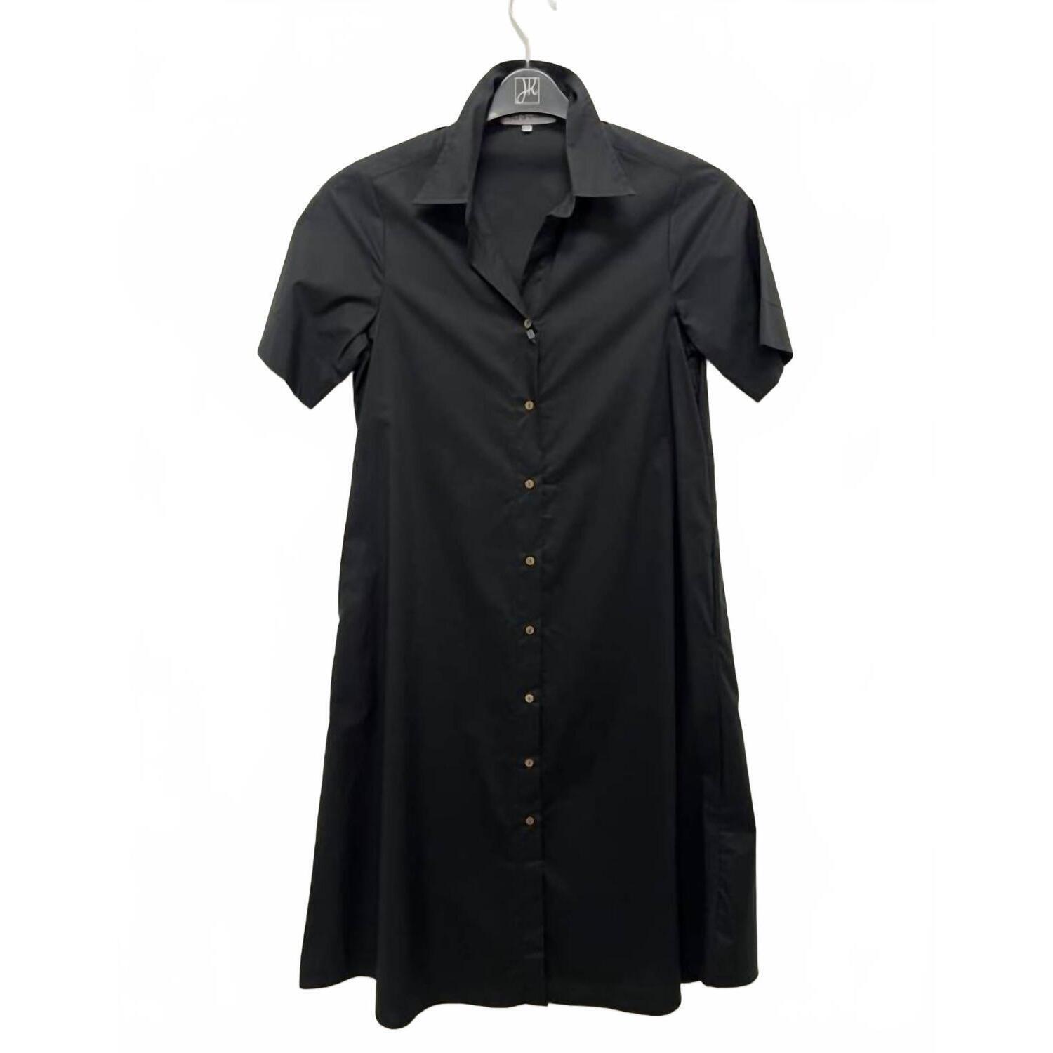 New Vlt's By Valentina's Women's Cotton Poplin Shirt Dress In Black
